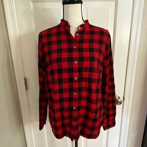 J.Crew buffalo plaid button up shirt size M